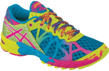 Image of Asics Gel-Noosa Tri 9 Road Running Shoe - Women's-Capri Blue/Raspberry/Lime-Medium-6.5 US