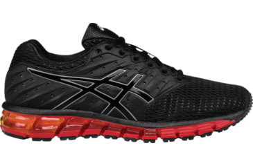 Image of Asics Gel-Quantum 180 2 Road Running Shoe - Men's-Black/Onyx/Vermilion-Medium-10