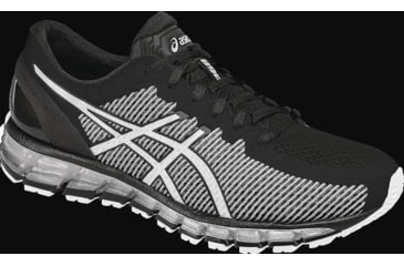 Image of Asics Gel-Quantum 360 2 Road Running Shoe - Men's-Onyx/White/Silver-Medium-8.5