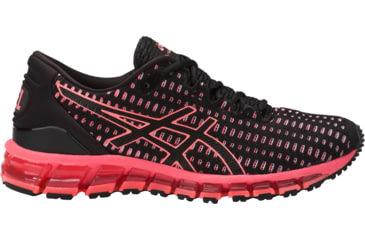 Image of Asics Gel-Quantum 360 Shift Road Running Shoe - Women's-Black/Flash Coral/Black-Medium-6