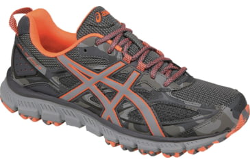 Image of Asics Gel-Scram 3 Trail Running Shoe - Women's-Grey/Coral-Medium-9