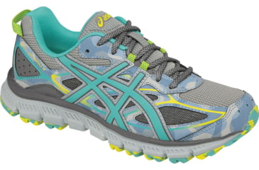 Image of Gel-Scram 3 Trail Running Shoe - Womens-Midgrey/Turquoise/Alu-Medium-6.5