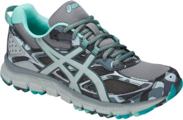 Image of Asics GEL-Scram 3 Trail Running Shoes - Women's, Stone Grey/Silver/Aruba Blue, Medium, 6.5 US T6K7N.1193-6.5