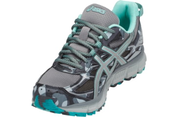 Image of Asics GEL-Scram 3 Trail Running Shoes - Women's, Stone Grey/Silver/Aruba Blue, Medium, 6.5 US T6K7N.1193-6.5