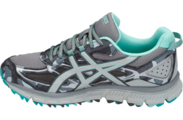 Image of Asics GEL-Scram 3 Trail Running Shoes - Women's, Stone Grey/Silver/Aruba Blue, Medium, 6.5 US T6K7N.1193-6.5