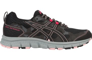 Image of Asics GEL-Scram 4 Trail Running Shoes - Womens, Black/Dark Grey, Medium, 6.5 US, 1012A039.001-6.5