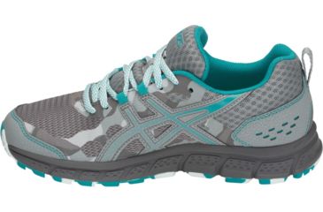 Image of Asics GEL-Scram 4 Trail Running Shoes - Womens, Mid Grey/Lagoon, Medium, 9 US, 1012A039.020-9