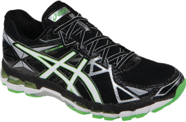Image of Gel-Surveyor 3 Road Running Shoe - Mens-Black/White/Green-Medium-10
