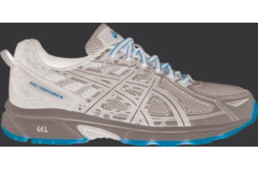 Image of Asics GEL-Venture 6 Men's Trail Running Shoe, Frost Grey/Phantom/Black, 10.5 US, T7G1Q.9616-10.5