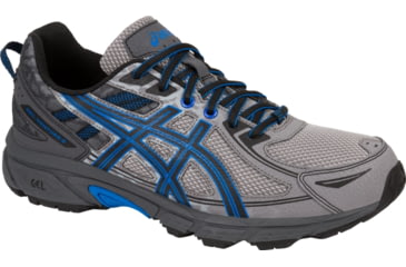 Image of Asics GEL-Venture 6 Trail Running Shoes - Men's, Aluminum/Black/Directoire Blue, Medium, 10 US T7G1N.9690-10
