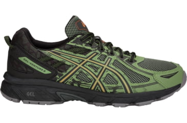 Image of Asics GEL-Venture 6 Trail Running Shoes - Mens, Cedar Green/Lava Orange, Medium, 11 US, T7G1N.300-11