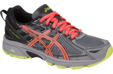 Image of Asics GEL-Venture 6 Trail Running Shoes - Women's, Phantom/Coral/Lime, Medium, 10 US T7G6Q.1606-10