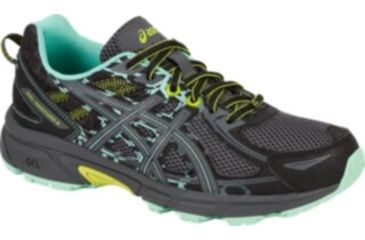 Image of Asics GEL-Venture 6 Trail Running Shoes - Womens, Black/Carbon/Neon Lime, Wide, 6.5 US, T7G7N.9097-6.5