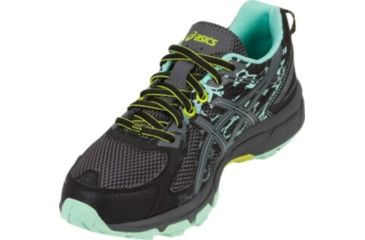 Image of Asics GEL-Venture 6 Trail Running Shoes - Womens, Black/Carbon/Neon Lime, Wide, 6.5 US, T7G7N.9097-6.5