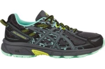 Image of Asics GEL-Venture 6 Trail Running Shoes - Womens, Black/Carbon/Neon Lime, Wide, 6.5 US, T7G7N.9097-6.5