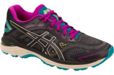 Image of Asics GT-200 7 Trail Running Shoes - Womens, Black/Feather Grey, Medium, 9, 1012A161.001-9