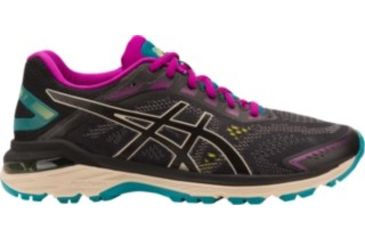 Image of Asics GT-200 7 Trail Running Shoes - Womens, Black/Feather Grey, Medium, 9, 1012A161.001-9