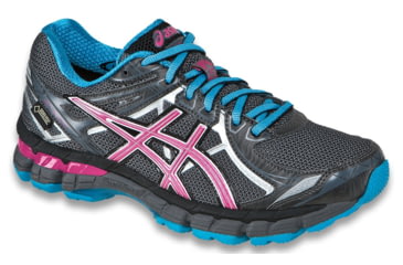 Image of Asics GT-2000 2 G-TX Road Running Shoe - Women's-Titanium/Fucshia/Black-Medium-6 US