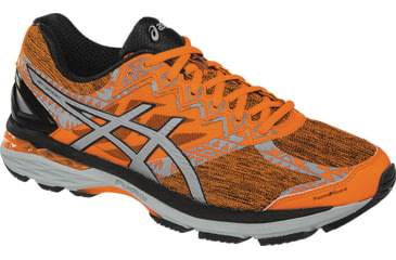 Image of Asics GT-2000 4 Lite-Show Road Running Shoe - Men's-Orange/Silver/Black-Medium-8