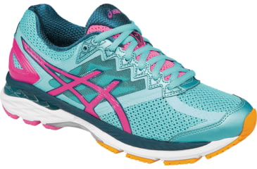 Image of GT-2000 4 Road Running Shoe - Womens-Turquoise/Hot Pink/Navy-Medium-8.5