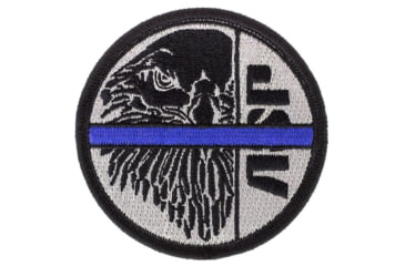 Image of ASP Blue Line Patches, Black/Silver, 59138