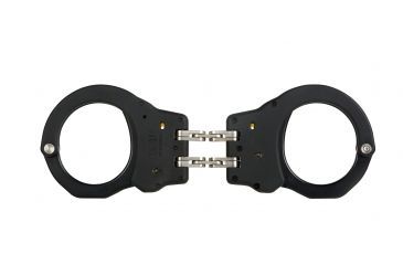 Image of ASP Hinge Ultra Cuffs Aluminum - Black, 1 Pawl Yellow - Tactical, Black, 56120
