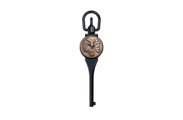 Image of Aspgear Guardian G1 Logo Handcuff Key, Black Chrome, g1-guardian-logo-handcuff-key