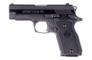 Image of Astra Arms A-70 Pistol, 9mm Luger, 3.5in barrel, blued finish steel frame, black plastic grip, recoil operated semi-automatic, fixed combat, 8 round magazine, AS-A-70-9MM-3.5-1-FRRMPG