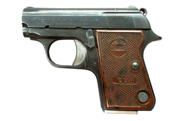 Image of Astra Arms 2000-Cub Pistol, .22 Short, 2.25in barrel, blued steel frame, brown plastic grip, blowback operated semi-auto, fixed blade and notch, 6 round magazine, A2000C.22SHORT2.251FRRMPG