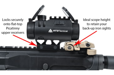 Image of AT3 Tactical 3XP Prism Scope 3x Magnification with Illuminated BDC Reticle, AT3-3XP