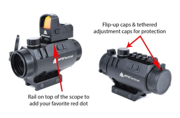 Image of AT3 Tactical 3XP Prism Scope 3x Magnification with Illuminated BDC Reticle, AT3-3XP