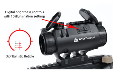 Image of AT3 Tactical 3XP Prism Scope 3x Magnification with Illuminated BDC Reticle, AT3-3XP