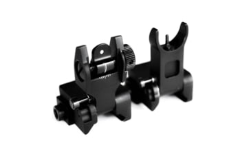 Image of AT3 Tactical AR-15 Pro Series Flip-Up Backup Mounted Iron Sights w/ Front/Rear Set, Same Plane, IS-09, IS-09