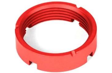 Image of AT3 Tactical Castle Nut for AR-15 Buffer Tubes, Red, AT3-Castle-01-RED