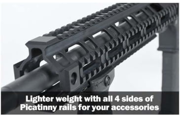 Image of AT3 Tactical Pro Series Free Float Quad Rail AR15 Handguards, 12.5in Rifle Length, Black, AT3-QR-12