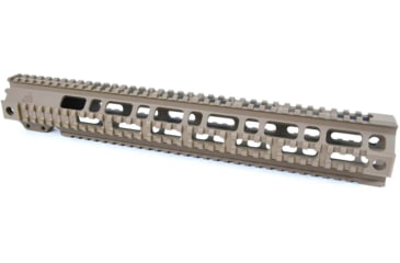 Image of AT3 Tactical Pro Series Free Float Quad Rail AR15 Handguards, 14.5in Extended Rifle Length, FDE, AT3-QR-15-FDE