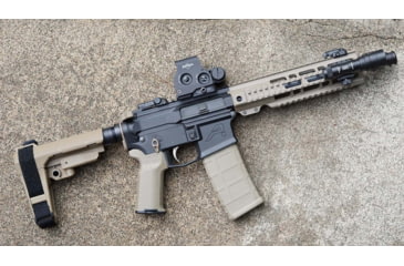 Image of AT3 Tactical Pro Series Free Float Quad Rail AR15 Handguards, 7in Carbine Length, FDE, AT3-QR-7-FDE