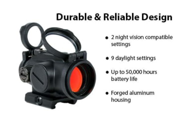 Image of AT3 Tactical RCO Red Dot Sight, Circle Dot Reticle, Variable Riser Mounts, AT3-RCO