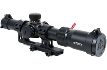 Image of AT3 Tactical Red Tail LPVO 1-6x24 Rifle Scope with Mount 30mm SFP, Black, Illuminated BDC Reticle, MOA, with 30mm Cantilever Mount and Throw Lever, AT3-RT-1-6X24