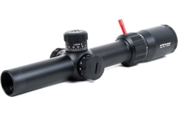 Image of AT3 Tactical Red Tail LPVO 1-6x24 Rifle Scope with Mount 30mm SFP, Black, Illuminated BDC Reticle, MOA, with 30mm Cantilever Mount and Throw Lever, AT3-RT-1-6X24