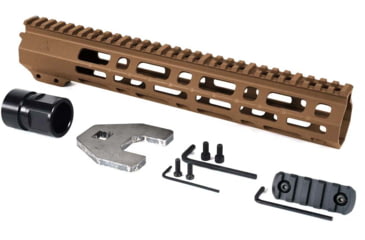 Image of AT3 Tactical SPEAR M-LOK AR-15 Free Float Handguard, 12in Length, Burnt Bronze, AT3-MLOK-12-BB