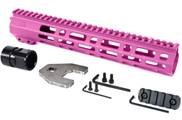 Image of AT3 Tactical SPEAR M-LOK AR-15 Free Float Handguard, 12in Length, Pink, AT3-MLOK-12-PNK