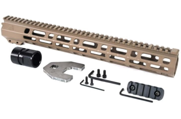 Image of AT3 Tactical SPEAR M-Lok AR-15 Free Float Handguard, 15 in, FDE, AT3-MLOK-15-FDE