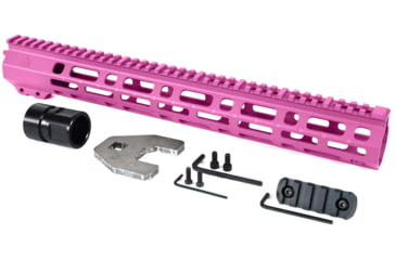 Image of AT3 Tactical SPEAR M-LOK AR-15 Free Float Handguard, 15in Length, Pink, AT3-MLOK-15-PNK