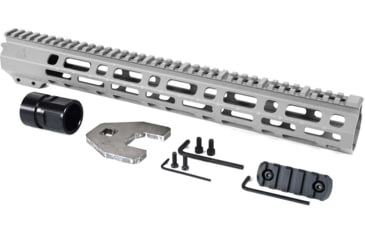 Image of AT3 Tactical SPEAR M-LOK AR-15 Free Float Handguard, 15in Length, Titanium, AT3-MLOK-15-TI