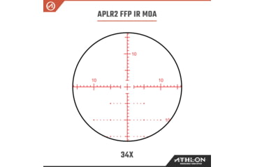 Image of Athlon Optics Argos BTR Gen II Rifle Scope, 8-34x56mm, 30mm Tube, FFP, APLR2 FFP IR MOA Reticle, 6061-T6, Matte, Black, 214067
