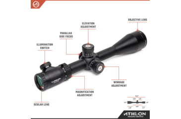 Image of Athlon Optics Argos BTR Gen II Rifle Scope, 8-34x56mm, 30mm Tube, FFP, APLR2 FFP IR MOA Reticle, 6061-T6, Matte, Black, 214067
