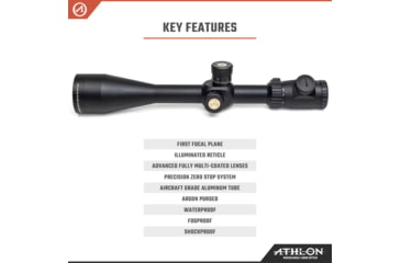 Image of Athlon Optics Argos BTR Gen II Rifle Scope, 8-34x56mm, 30mm Tube, FFP, APMR FFP IR MIL Reticle, 6061-T6, Matte, Black, 214068