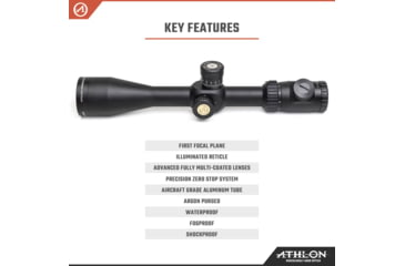 Image of Athlon Optics Argos BTR Gen II Riflescope, 6-24x50mm, 30mm Tube, First Focal Plane, APLR2 FFP IR MOA Reticle, Matte Black, 214062