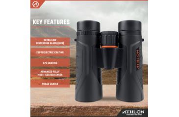 Image of Athlon Optics Argos Gen II UHD Binocular, 10x42mm, Roof Prism, BaK4, Magnesium, Black, 114011